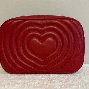 Coach Red Heart-Embossed Crossbody Bag